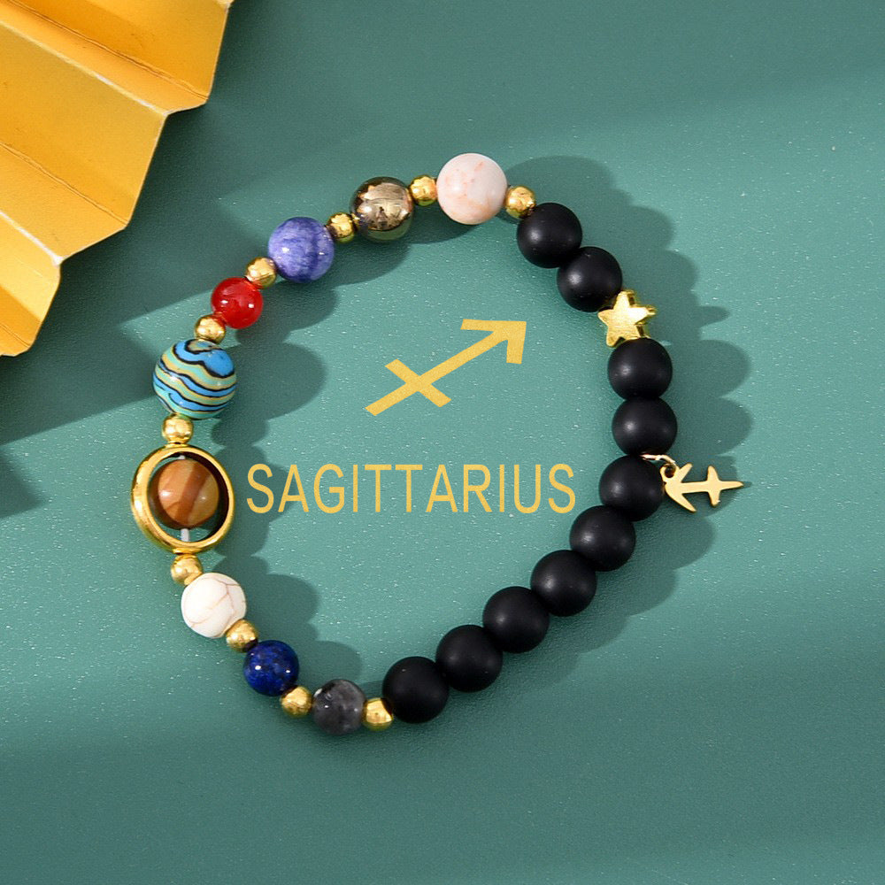 Bracelet Pierre Naturelle Oeil de Tigre | Image Zodiaque Perles | Bijou Spirituel