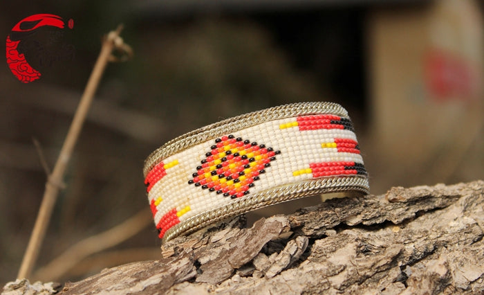 Bracelet Boho Népalais | Perles Larges Ouvert | Bijou Ethnique Femme