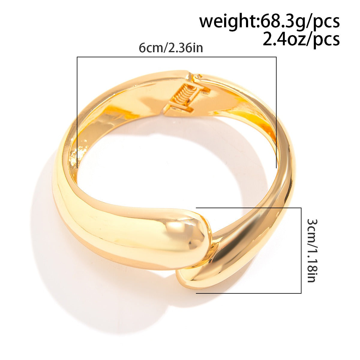 Bracelet Femme Goutte d'Eau Métal | Surface Photosensible Ressort | Bijou Tendance