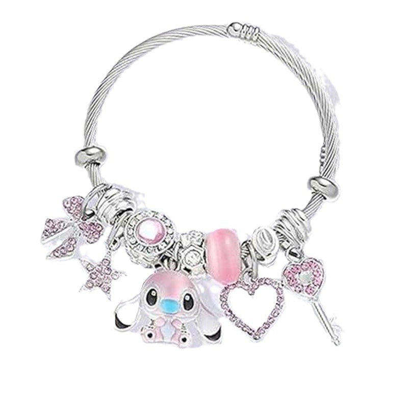 Bracelet Personnage Cartoon Stitch | Bijou Fun Tendance | Cadeau Enfant Ado
